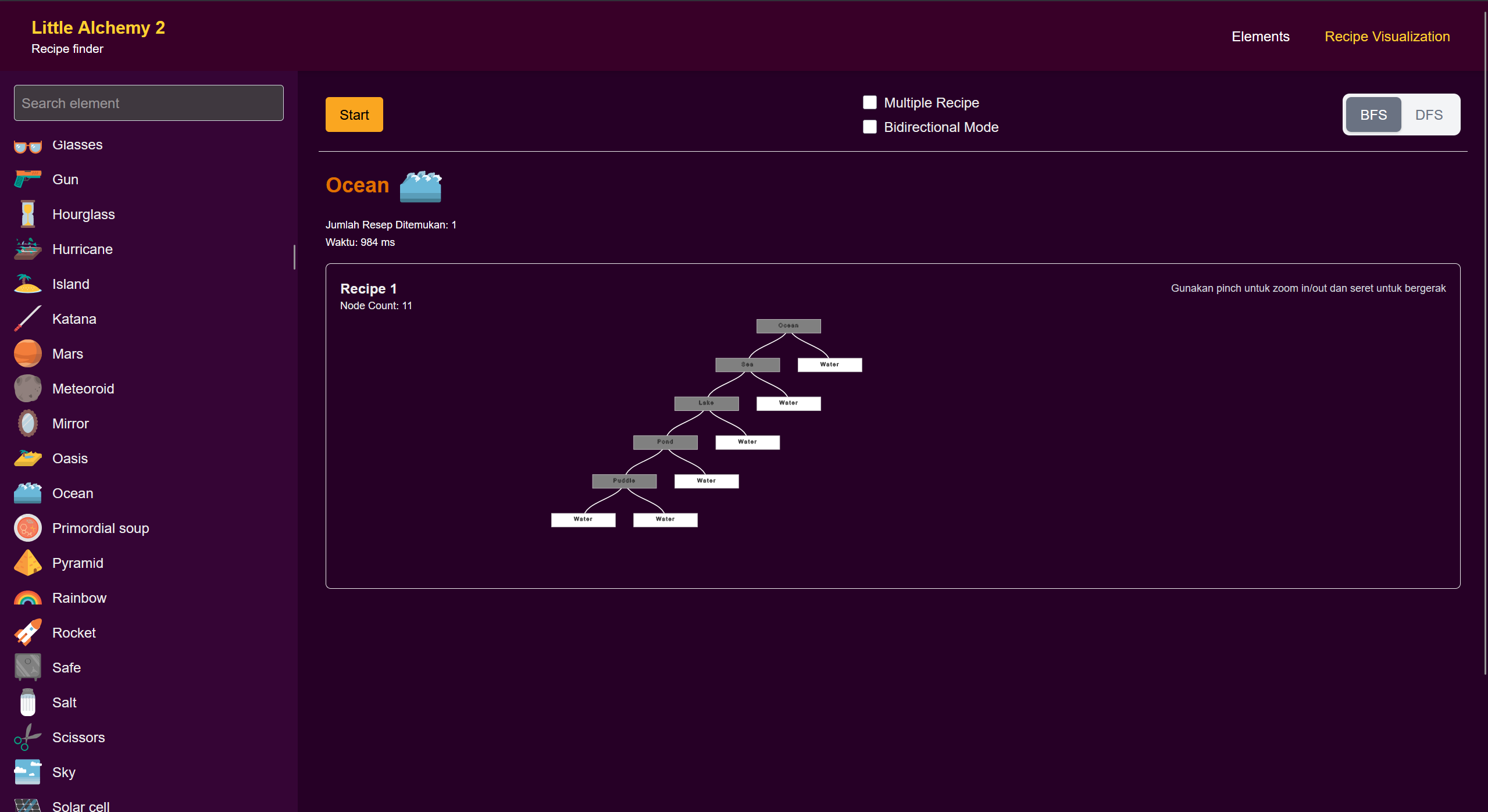 Little Alchemy 2 Recipe Finder